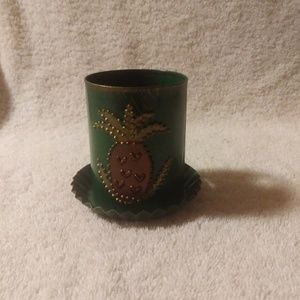 *Tin Punched Pineapple Tealight Candle Holder #7206 (NWT)